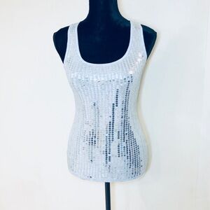 SILVER SEQUIN TANK